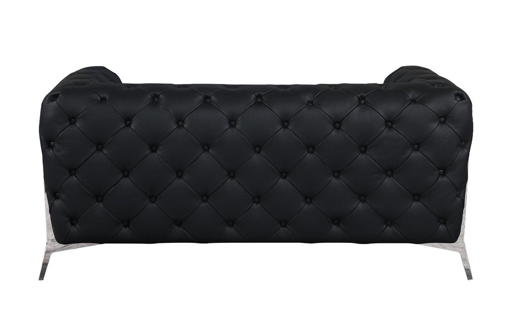 970 Divanitalia 2-Piece Sofa Set in Top-grain Italian Leather - Black - SKU 970- BLACK 2PC (S/L) - GROUP - view 6