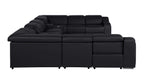 1116 Divanitalia 10-Piece U-Shaped Sectional Sofa in Top Grain Italian Leather with 4 Power Recliners & Power Headrests - Black - SKU 1116-BLACK-10PC-4PWR-U-SECTIONAL-GROUP - view 8