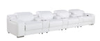 1116 Divanitalia 7-Piece Modular Power Reclining Sofa in Top Grain Italian Leather with 4 Power Recliners & Power Headrests - White - SKU 1116-WHITE-S-7.4-HT - view 4