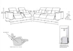 1208 Leather Reclining Set - Sofa, Loveseat & Chair with 5 Power Recliners - White - SKU 1208-WHITE-6.5-HT-3PC - view 16