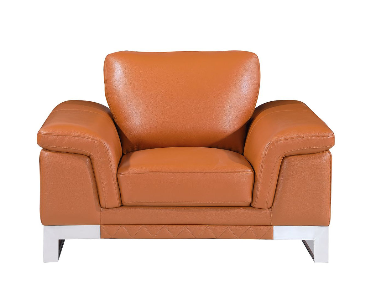 411 Divanitalia Chair in Top-grain Italian Leather - Camel - SKU 411-CH-CAMEL
