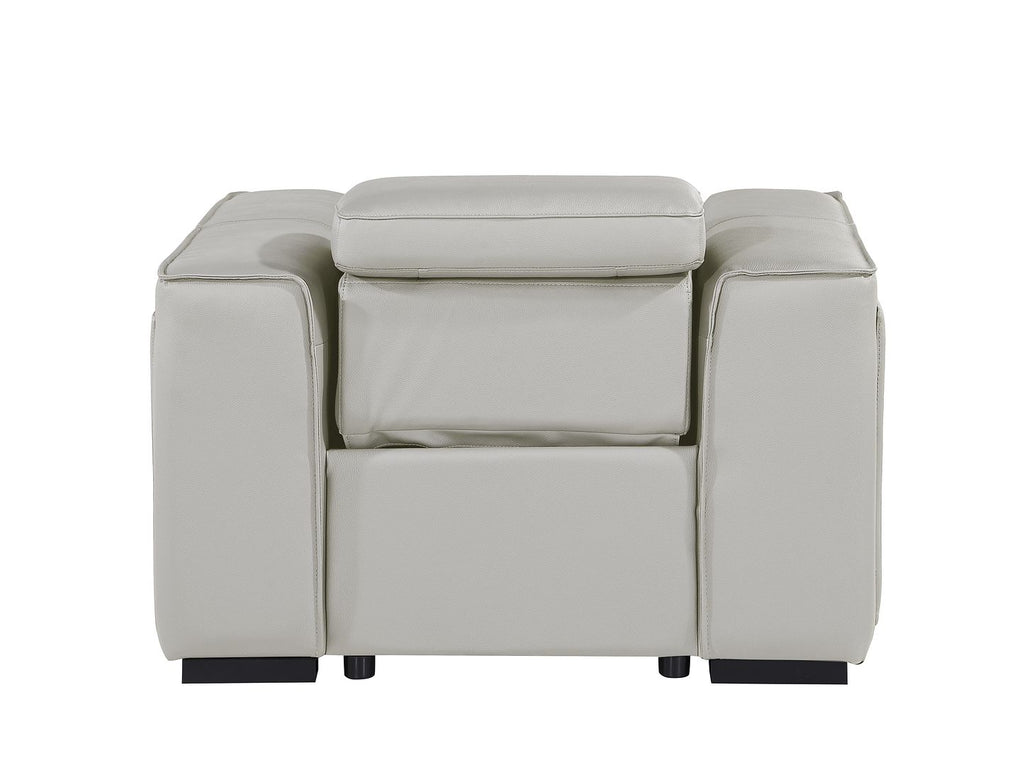 1126 Divanitalia Top Grain Italian Leather Power Reclining Chair with Power Headrests