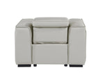 1126 Divanitalia Top Grain Italian Leather Power Reclining Chair with Power Headrests