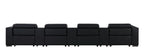 1208 7 Piece Leather Sofa with 4 Power Recliners and Power Headrests - Black - SKU 1208-BLACK-S-7.4-HT - view 7
