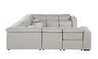 1224 Divanitalia 10-Piece U-Shaped Sectional Sofa in Top Grain Italian Leather with 4 Power Recliners & Power Headrests