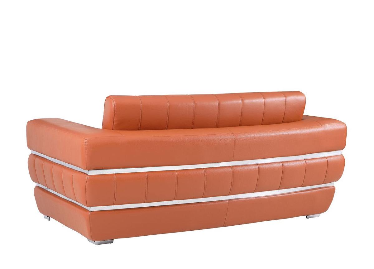 904 Divanitalia Loveseat in Top-grain Italian Leather - Camel - SKU 904-L-CAMEL - view 3
