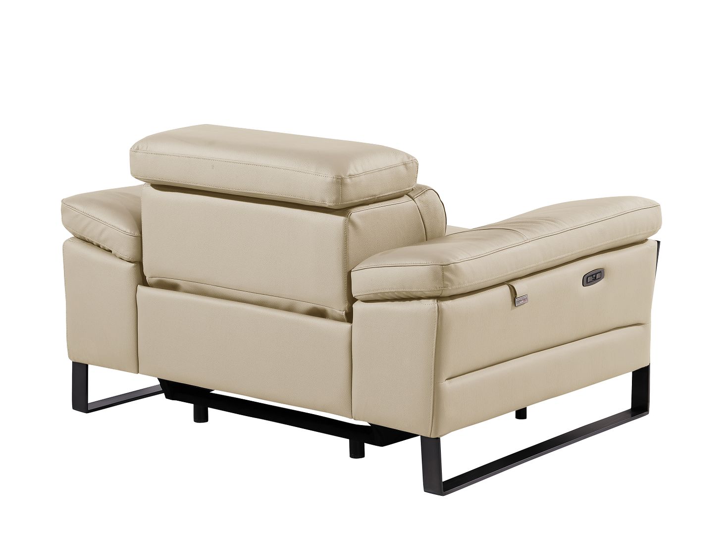 1246 Divanitalia Power Reclining Arm Chairwith Power Headrests - Top Grain Italian Leather