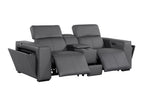 1224 Divanitalia 8-Piece Modular Power Reclining Sofa & Loveseat Set in Top Grain Italian Leather with 5 Power Recliners & Power Headrests - Dark Grey - SKU 1224-DK-GREY-8.5-HT-2PC - view 7