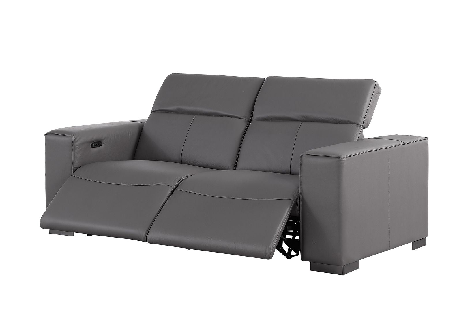 1208 Genuine Leather Dual Power Reclining Loveseat