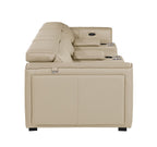 1224 Divanitalia 5-Piece Modular Power Reclining Sofa in Top Grain Italian Leather with 3 Power Recliners & Power Headrests - Beige - SKU 1224-BEIGE-5.3-HT - view 6