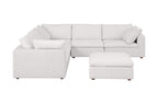 1100 Divanitalia 6-Piece L-Shaped Sectional Sofa - Top-grain Italian Leather