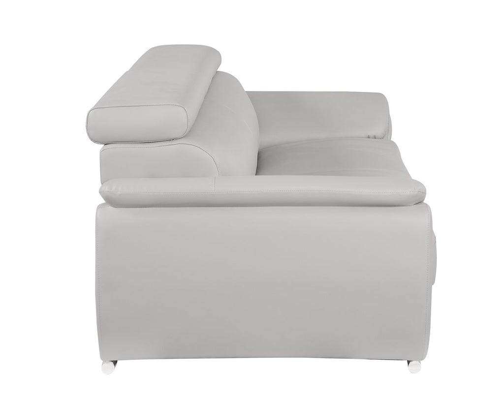 4571 Modern Genuine Leather 2-Piece Sofa Set - Light Grey - SKU 4571-LV LIGHT GREY 2PC (S/L) - GROUP - view 10