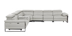 1246 Divanitalia 7-Piece L-Shaped Modular Power Reclining Sectional Sofa with 4 Power Recliners and Power Headrests - Top Grain Italian Leather