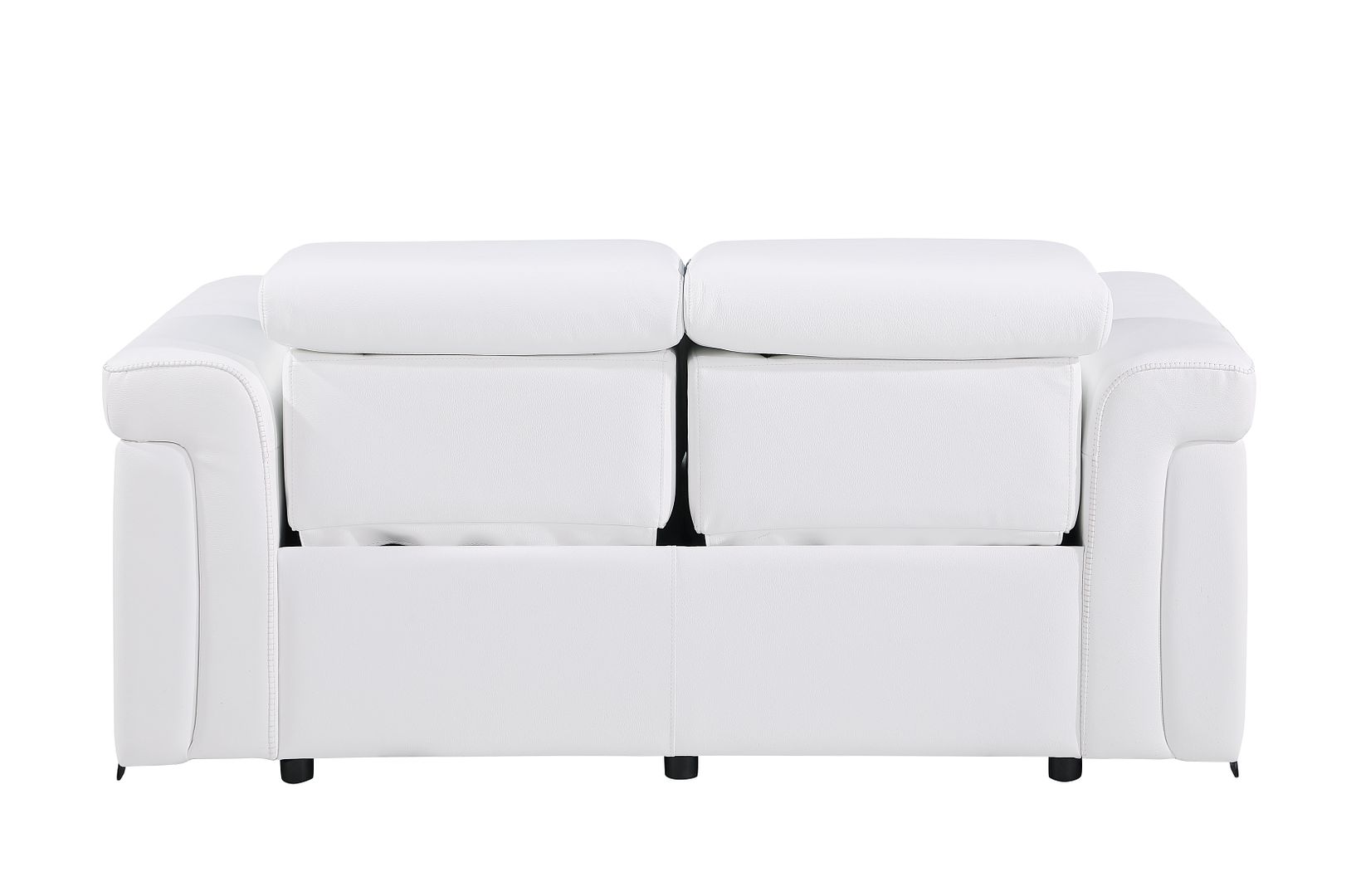 1126 Divanitalia Power Reclining Loveseat in Top Grain Italian Leather with 2 Power Recliners & Power Headrests