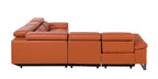 1246 Divanitalia 5-Piece L-Shaped Modular Power Reclining Sectional Sofa with Power Headrests - Top Grain Italian Leather - Camel - SKU 1246-CAMEL-5PC-3PWR-SECTIONAL - view 6