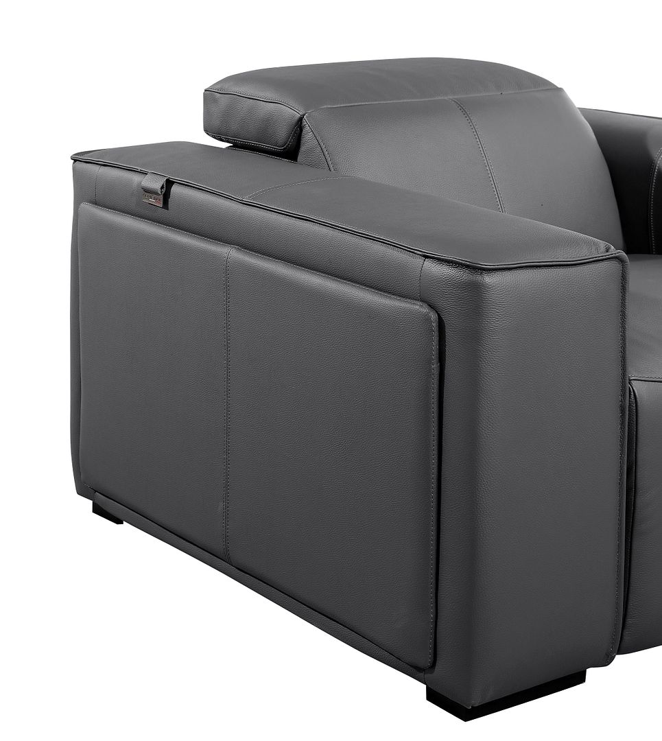1224 Divanitalia 12-Piece U-Shaped Sectional Sofa in Top Grain Italian Leather with 4 Power Recliners & Power Headrests