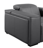 1224 Divanitalia 12-Piece U-Shaped Sectional Sofa in Top Grain Italian Leather with 4 Power Recliners & Power Headrests