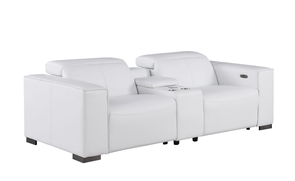 1208 Genuine Leather Triple Power Reclining Sofa