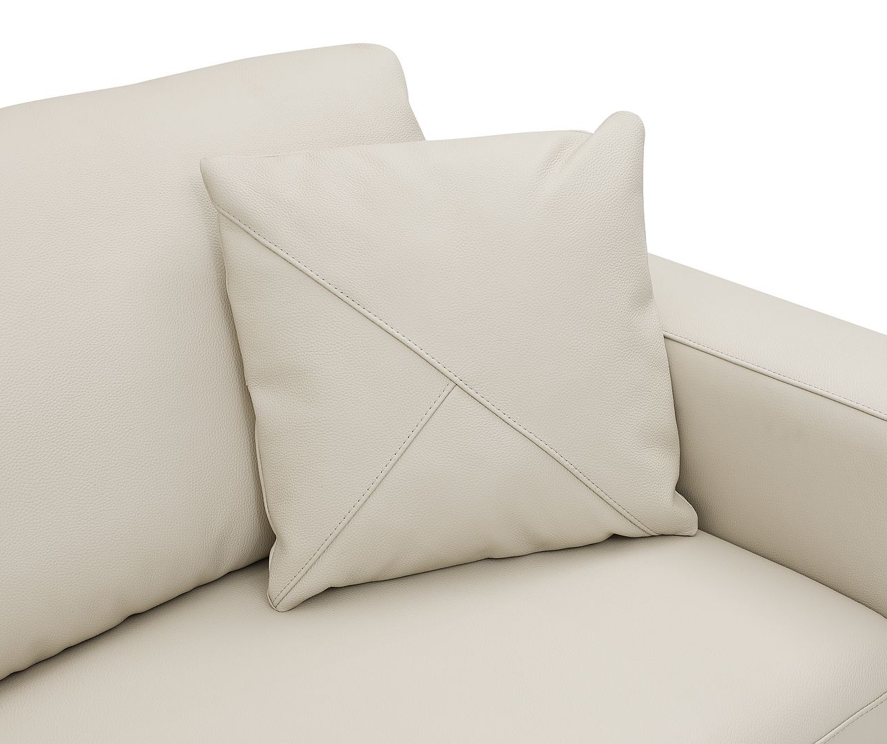 998 Divanitalia Cream Left Arm Facing Sectional Sofa in Top-grain Italian Leather