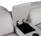 1116 Divanitalia 12-Piece U-Shaped Sectional Sofa in Top Grain Italian Leather with 4 Power Recliners & Power Headrests