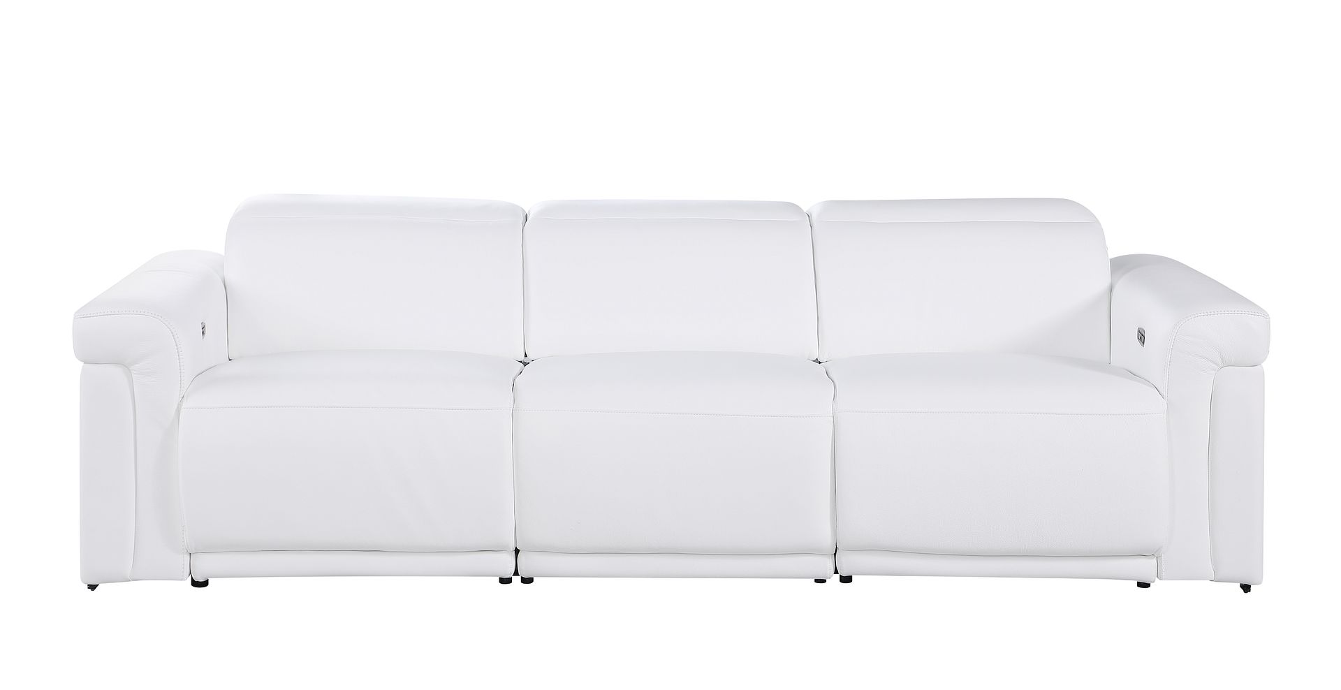 1126 Divanitalia 3-Piece Modular Power Reclining Sofa in Top Grain Italian Leather with 3 Power Recliners & Power Headrests