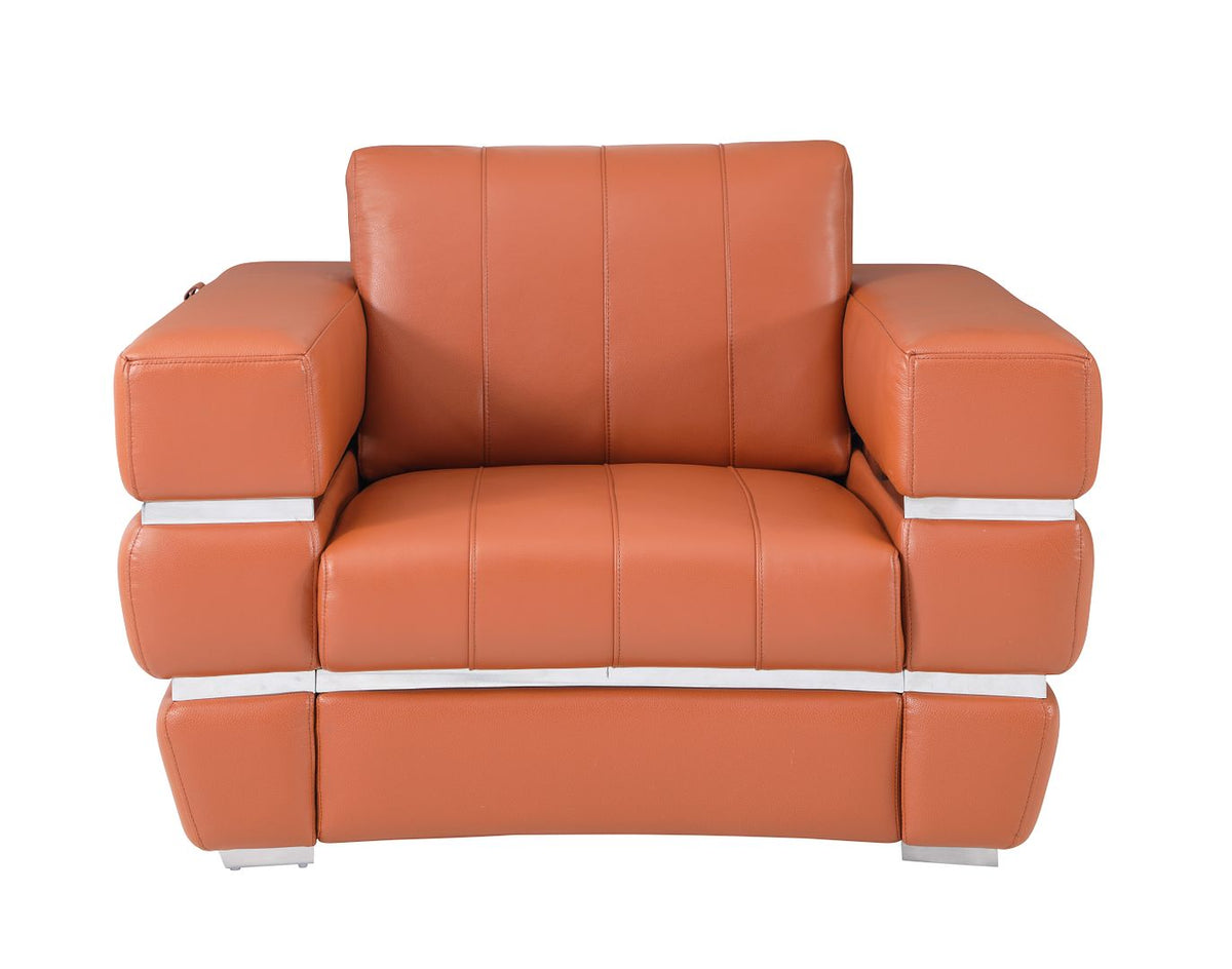 904 Divanitalia Chair in Top-grain Italian Leather - Camel - SKU 904-CH-CAMEL