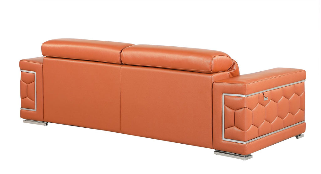692 Divanitalia Sofa with Adjustable Headrest in Top-grain Italian Leather - Camel - SKU 692-S-CAMEL - view 3