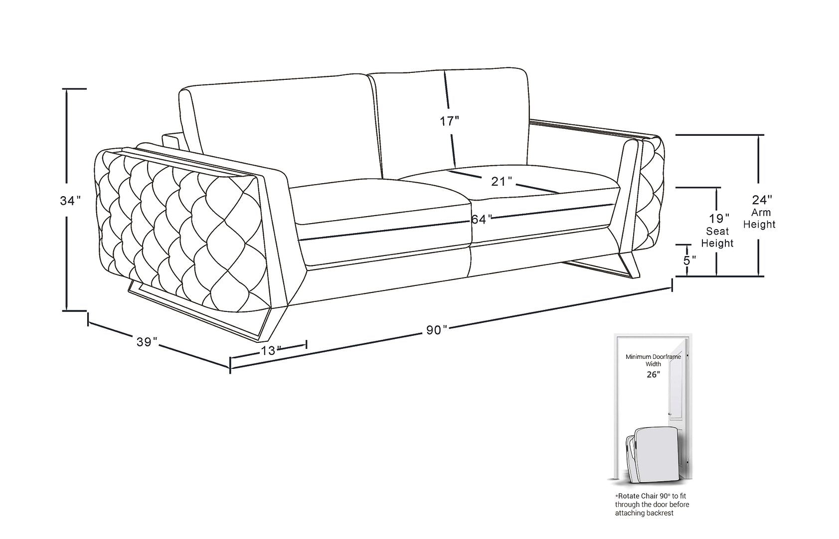 1051 Divanitalia Beige Sofa in Velvet Fabric