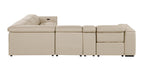 1224 Divanitalia 6-Piece L-Shaped Sectional Sofa in Top Grain Italian Leather with 3 Power Recliners & Power Headrests