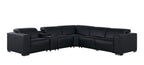 1208 6-Piece L-Shaped Leather Reclining Sectional Sofa with 3 Power Recliners