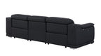 9762 Divanitalia 3-Piece Modular Power Reclining Sofa with 2 Power Recliners in Top Grain Italian Leather