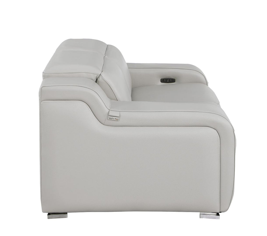 1116 Divanitalia 2-Piece Modular Power Reclining Loveseat in Top Grain Italian Leather with 2 Power Recliners & Power Headrests