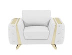 1050 Divanitalia 2-Piece Sofa Set in Top-grain Italian Leather - White - SKU 1050-WHITE-3PC - view 7