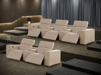 1208 Modular Leather Sofa & Loveseat with 6 Recliners and Power Headrests - Beige - SKU 1208-BEIGE-8.5-HT - view 3