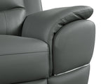 4572 Modern Genuine Leather 3-Piece Sofa Set - Dark Grey - SKU 4572 GRAY 3PC (S/L/C) - GROUP - view 14