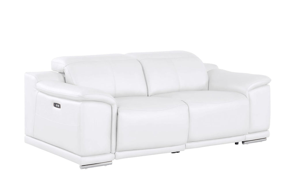 2679 Genuine Leather Loveseat with Dual Power Recliners - White - SKU 2679-WHITE-2.2-HT - view 4