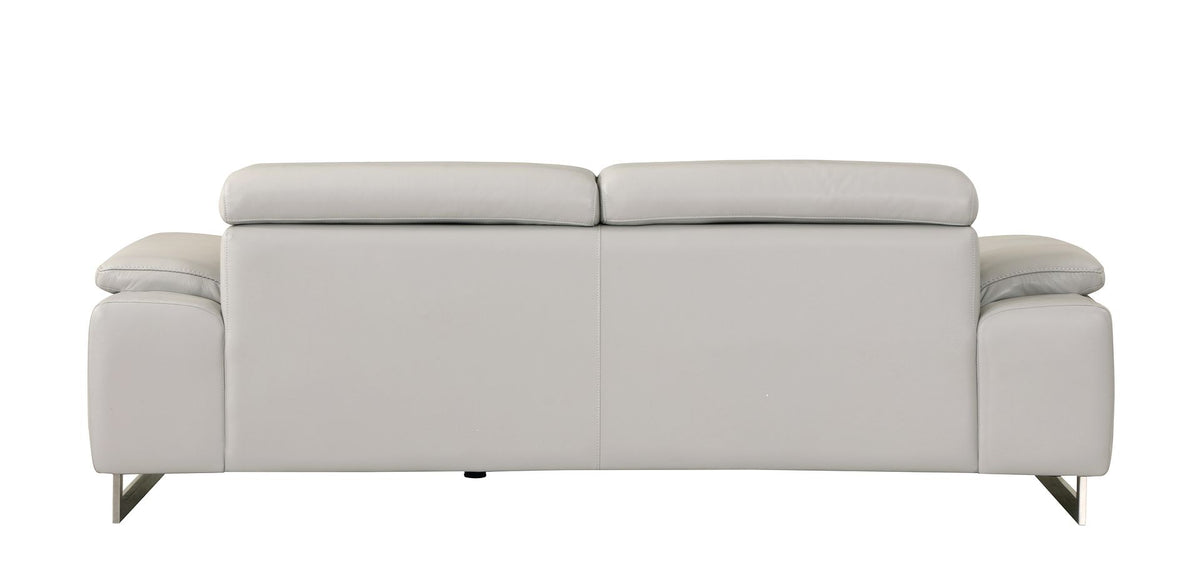 636 Divanitalia Sofa in Top-grain Italian Leather - Light Grey - SKU 636-S-LIGHT GRAY - view 3
