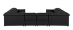 9762 Divanitalia 8-Piece U-Shaped Top Grain Italian Leather Sectional Sofa with 4 Power Recliners