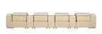 1116 Divanitalia 7-Piece Modular Power Reclining Sofa in Top Grain Italian Leather with 4 Power Recliners & Power Headrests - Beige - SKU 1116-BEIGE-S-7.4-HT - view 7