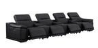2679 Genuine Leather Sofa with 4 Power Recliners, Power Headrests & 3 Storage Consoles