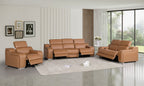1116 Divanitalia 6-Piece Modular Power Reclining Sofa, Loveseat & Chair Set in Top Grain Italian Leather with 5 Power Recliners & Power Headrests - Cognac - SKU 1116-COGNAC-6.5-HT-3PC - view 2