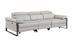 1246 Divanitalia Modular Power Dual Reclining Sofa, Loveseat, and Chair Set with Power Headrests - Top Grain Italian Leather - Light Grey - SKU 1246-LT-GREY-6.5-HT-3PC - view 5