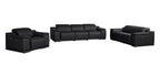 9762 Divanitalia 6-Piece Modular Power Reclining Sofa, Loveseat and Chair Set with 6 Power Recliners in Top Grain Italian Leather - Black - SKU 9762-BLACK-6.6-HT-3PC - view 3