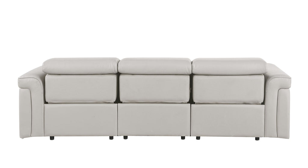 1126 Divanitalia 3-Piece Modular Power Reclining Sofa in Top Grain Italian Leather with 2 Power Recliners & Power Headrests
