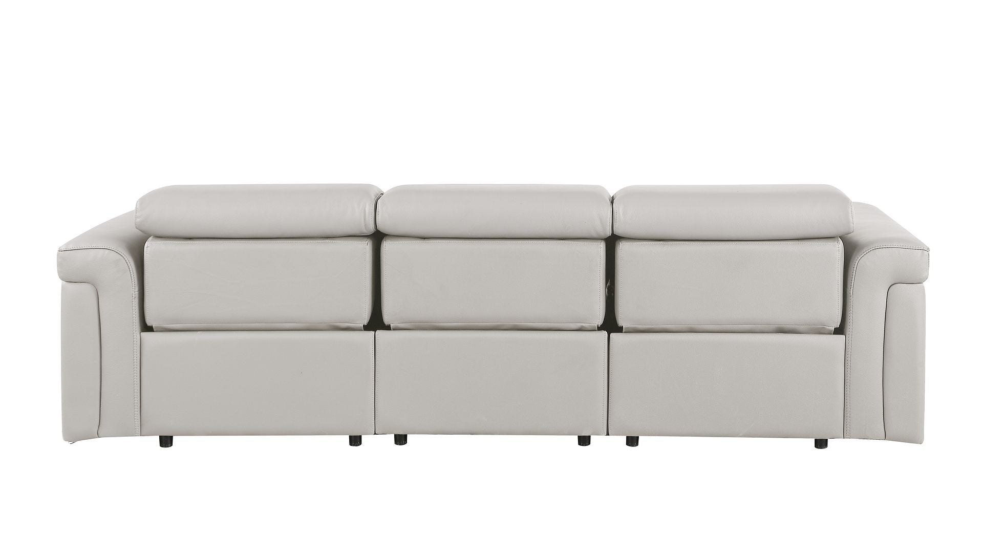1126 Divanitalia 3-Piece Modular Power Reclining Sofa in Top Grain Italian Leather with 3 Power Recliners & Power Headrests