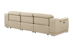 9762 Divanitalia 3-Piece Modular Power Reclining Sofa with 3 Power Recliners in Top Grain Italian Leather