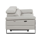 1246 Divanitalia Top Grain Italian Leather Loveseat with Power Headrest - Light Grey - SKU 1246-LT-GREY-2.2-HT - view 8