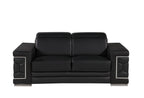 296 Modern Genuine Leather 2-Piece Sofa Set - Black - SKU 296-BLACK-2PC - view 6