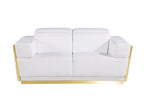 1111 Divanitalia 2-Piece Sofa Set with Adjustable Headrest in Top-grain Italian Leather - White - SKU 1111-WHITE-2PC - view 7