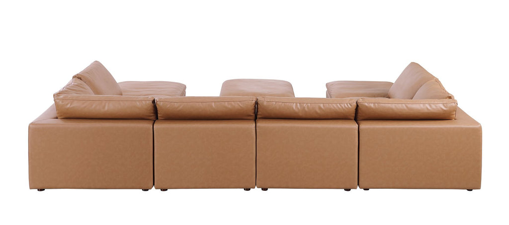 1100 Divanitalia Top-grain Italian Leather 9-Piece Sectional Sofa with Chaise